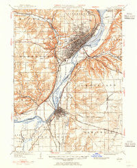 Peoria Illinois Historical topographic map, 1:62500 scale, 15 X 15 Minute, Year 1927