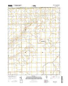 Piper City NE Illinois Current topographic map, 1:24000 scale, 7.5 X 7.5 Minute, Year 2015