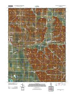 Pleasant Hill East Illinois Historical topographic map, 1:24000 scale, 7.5 X 7.5 Minute, Year 2012