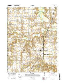 Plymouth Illinois Current topographic map, 1:24000 scale, 7.5 X 7.5 Minute, Year 2015