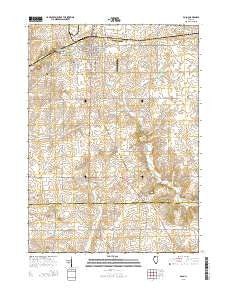 Polo Illinois Current topographic map, 1:24000 scale, 7.5 X 7.5 Minute, Year 2015