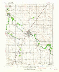 Pontiac Illinois Historical topographic map, 1:62500 scale, 15 X 15 Minute, Year 1935