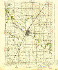 Pontiac Illinois Historical topographic map, 1:62500 scale, 15 X 15 Minute, Year 1939