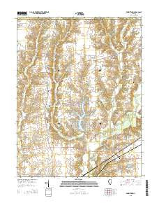 Prairietown Illinois Current topographic map, 1:24000 scale, 7.5 X 7.5 Minute, Year 2015