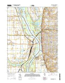 Quincy West Illinois Current topographic map, 1:24000 scale, 7.5 X 7.5 Minute, Year 2015