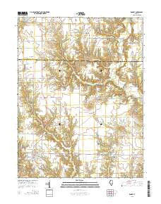 Ramsey Illinois Current topographic map, 1:24000 scale, 7.5 X 7.5 Minute, Year 2015