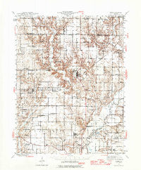 Ramsey Illinois Historical topographic map, 1:62500 scale, 15 X 15 Minute, Year 1944