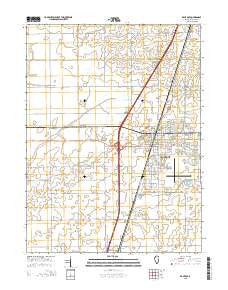 Rantoul Illinois Current topographic map, 1:24000 scale, 7.5 X 7.5 Minute, Year 2015