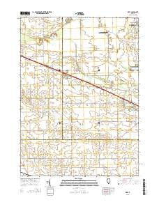 Riley Illinois Current topographic map, 1:24000 scale, 7.5 X 7.5 Minute, Year 2015