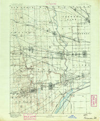 Riverside Illinois Historical topographic map, 1:62500 scale, 15 X 15 Minute, Year 1891