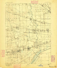 Riverside Illinois Historical topographic map, 1:62500 scale, 15 X 15 Minute, Year 1893