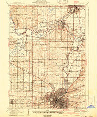 Rockford Illinois Historical topographic map, 1:62500 scale, 15 X 15 Minute, Year 1918