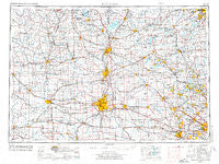 Rockford Illinois Historical topographic map, 1:250000 scale, 1 X 2 Degree, Year 1958