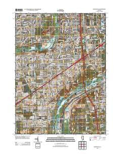 Romeoville Illinois Historical topographic map, 1:24000 scale, 7.5 X 7.5 Minute, Year 2012