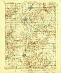 Roodhouse Illinois Historical topographic map, 1:62500 scale, 15 X 15 Minute, Year 1926