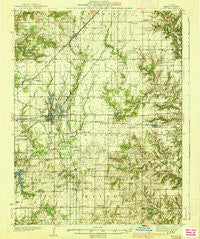 Salem Illinois Historical topographic map, 1:62500 scale, 15 X 15 Minute, Year 1938