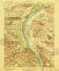 Shawneetown Illinois Historical topographic map, 1:62500 scale, 15 X 15 Minute, Year 1916