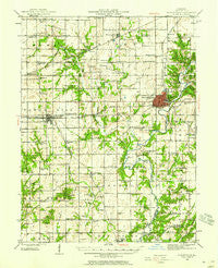 Shelbyville Illinois Historical topographic map, 1:62500 scale, 15 X 15 Minute, Year 1942