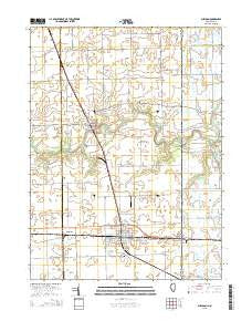 Sheldon Illinois Current topographic map, 1:24000 scale, 7.5 X 7.5 Minute, Year 2015