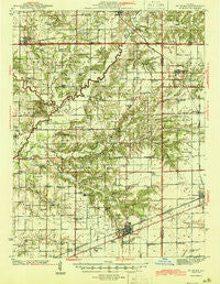 St. Elmo Illinois Historical topographic map, 1:62500 scale, 15 X 15 Minute, Year 1945