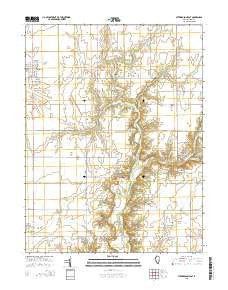 Stewardson East Illinois Current topographic map, 1:24000 scale, 7.5 X 7.5 Minute, Year 2015