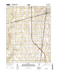Tolono Illinois Current topographic map, 1:24000 scale, 7.5 X 7.5 Minute, Year 2015