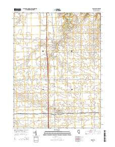 Tonica Illinois Current topographic map, 1:24000 scale, 7.5 X 7.5 Minute, Year 2015