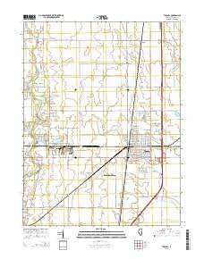 Tuscola Illinois Current topographic map, 1:24000 scale, 7.5 X 7.5 Minute, Year 2015