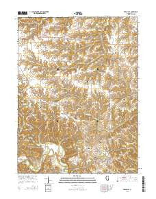 Versailles Illinois Current topographic map, 1:24000 scale, 7.5 X 7.5 Minute, Year 2015