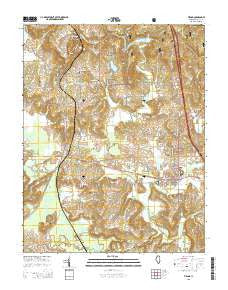 Vienna Illinois Current topographic map, 1:24000 scale, 7.5 X 7.5 Minute, Year 2015