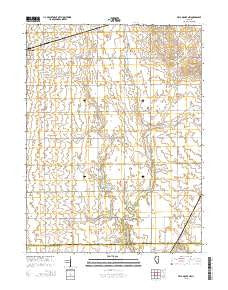 Villa Grove NW Illinois Current topographic map, 1:24000 scale, 7.5 X 7.5 Minute, Year 2015