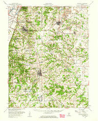 Waterloo Illinois Historical topographic map, 1:62500 scale, 15 X 15 Minute, Year 1955