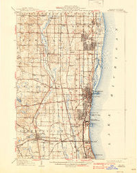 Waukegan Illinois Historical topographic map, 1:62500 scale, 15 X 15 Minute, Year 1908