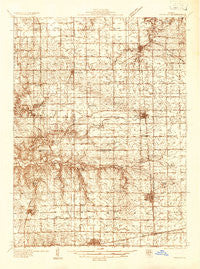 Wenona Illinois Historical topographic map, 1:48000 scale, 15 X 15 Minute, Year 1934