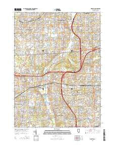 Wheaton Illinois Current topographic map, 1:24000 scale, 7.5 X 7.5 Minute, Year 2015