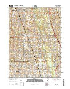 Wheeling Illinois Current topographic map, 1:24000 scale, 7.5 X 7.5 Minute, Year 2015