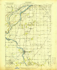 Wilmington Illinois Historical topographic map, 1:62500 scale, 15 X 15 Minute, Year 1918