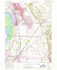 Wood River Illinois Historical topographic map, 1:24000 scale, 7.5 X 7.5 Minute, Year 1955