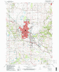 Woodstock Illinois Historical topographic map, 1:24000 scale, 7.5 X 7.5 Minute, Year 1992