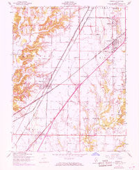 Worden Illinois Historical topographic map, 1:24000 scale, 7.5 X 7.5 Minute, Year 1954