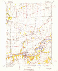 Yorkville Illinois Historical topographic map, 1:24000 scale, 7.5 X 7.5 Minute, Year 1953