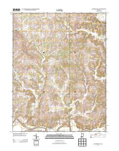 Alfordsville Indiana Historical topographic map, 1:24000 scale, 7.5 X 7.5 Minute, Year 2013