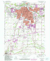 Anderson South Indiana Historical topographic map, 1:24000 scale, 7.5 X 7.5 Minute, Year 1961