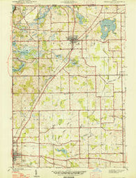 Angola East Indiana Historical topographic map, 1:24000 scale, 7.5 X 7.5 Minute, Year 1947