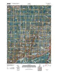 Arcola Indiana Historical topographic map, 1:24000 scale, 7.5 X 7.5 Minute, Year 2010