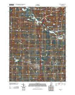 Ashley Indiana Historical topographic map, 1:24000 scale, 7.5 X 7.5 Minute, Year 2010