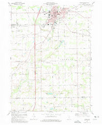 Auburn Indiana Historical topographic map, 1:24000 scale, 7.5 X 7.5 Minute, Year 1973