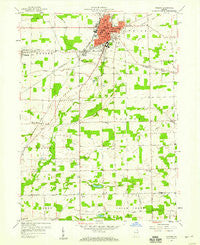 Auburn Indiana Historical topographic map, 1:24000 scale, 7.5 X 7.5 Minute, Year 1957