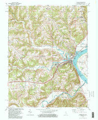 Aurora Indiana Historical topographic map, 1:24000 scale, 7.5 X 7.5 Minute, Year 1981