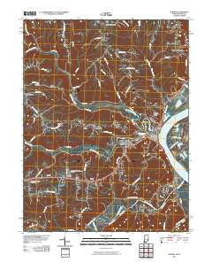 Aurora Indiana Historical topographic map, 1:24000 scale, 7.5 X 7.5 Minute, Year 2010